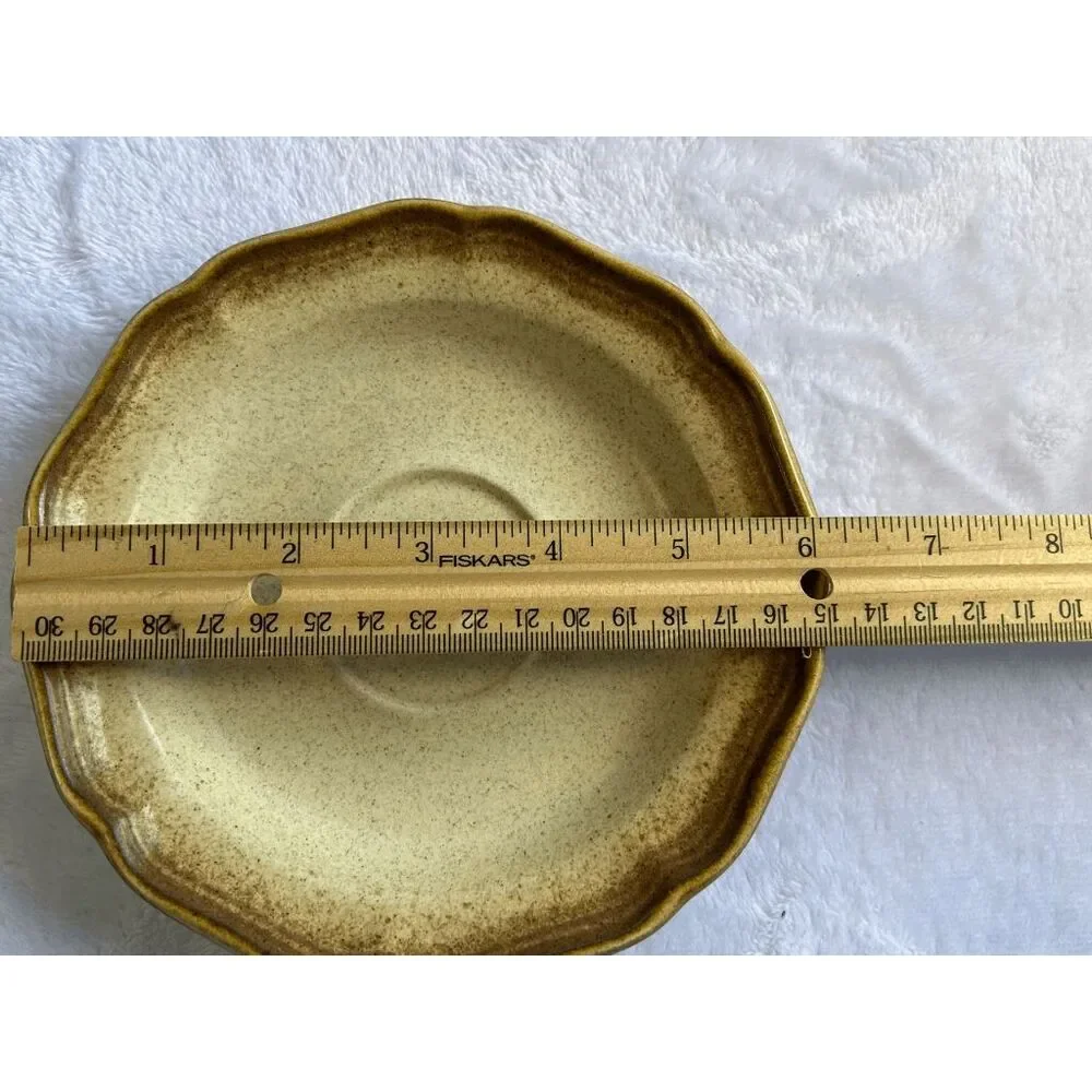 Vintage Mikasa Whole Wheat E8000 Saucer Plate Set of Six, 6